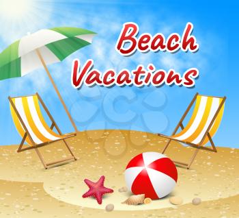 Beach Vacations Showing Seafront Ocean And Sun