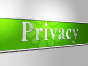 Privacy Secret Representing Advertisement Sign And Message