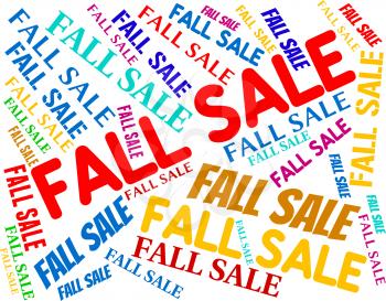 Fall Sale Indicating Save Closeout And Autumnal