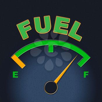 Fuel Gauge Indicating Power Source And Energy