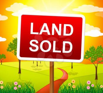 Land Sold Showing Real Estate Agent And Property