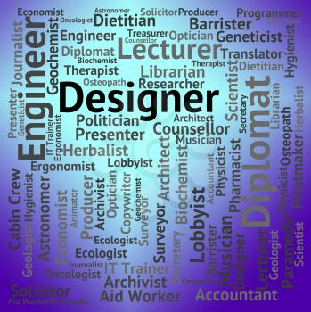 Designer Job Indicating Position Employment And Recruitment