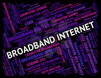 Broadband Internet Meaning World Wide Web And Lan Network
