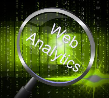 Web Analytics Representing Magnifying Net And Online