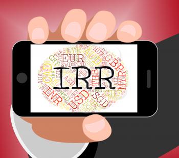 Irr Currency Indicating Iranian Rial And Word
