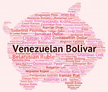 Venezuelan Bolivar Indicating Exchange Rate And Forex