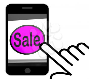 Sales Button Displaying Promotions And Deals