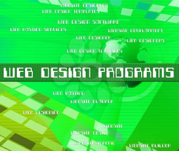 Web Design Programs Representing Software Development And Designing