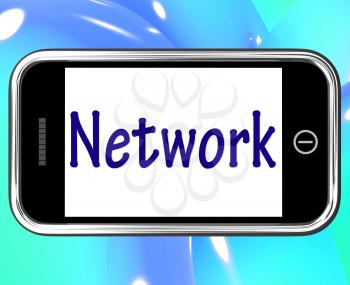 Network Smartphone Meaning Online Connections And Contacts