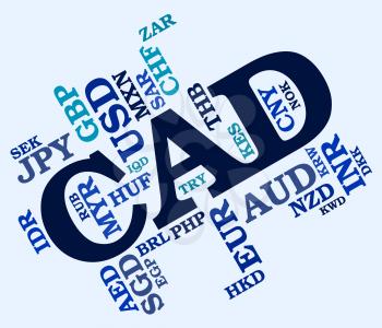 Cad Currency Showing Forex Trading And Text