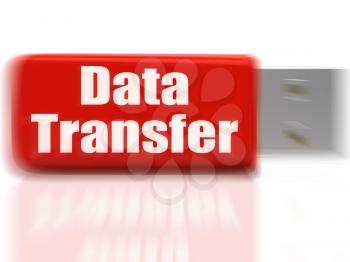 Data Transfer USB drive Showing Data Storage Archiving Or Files Transfer