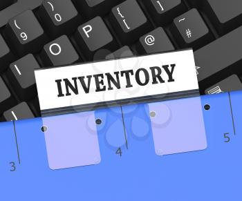 Inventory File On Keyboard Shows Products In Stock 3d Rendering