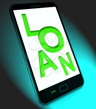 Loan On Mobile Meaning Lending Or Providing Advance