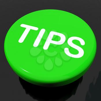 Tips Button Showing Help Suggestions Or Instructions