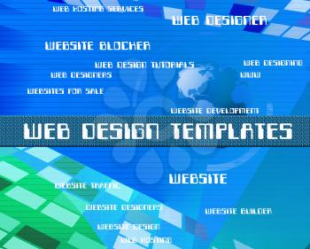 Web Design Templates Representing Internet Network And Designers