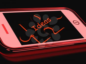 Ideas Smartphone Showing Inspiration Thoughts And Concepts