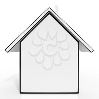 House Icon And Copyspace Showing Home Or Building For Sale