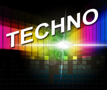 Techno Music Representing Disco Dancing And Acoustic