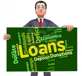 Loans Word Showing Borrow Wordcloud And Text 