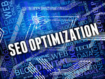 Seo Optimization Indicating Search Engine And Optimisation