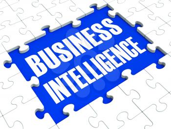 Business Intelligence Puzzle Shows Company's Opportunities And Obtained Knowledge