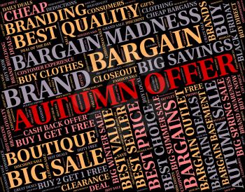 Autumn Offer Representing Discount Promo And Save