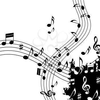 Music Background Showing Classical Jazz And Tune
