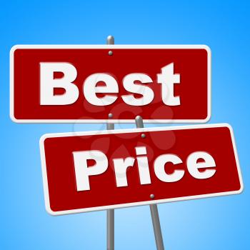 Best Price Signs Indicating Retail Discount And Reduction