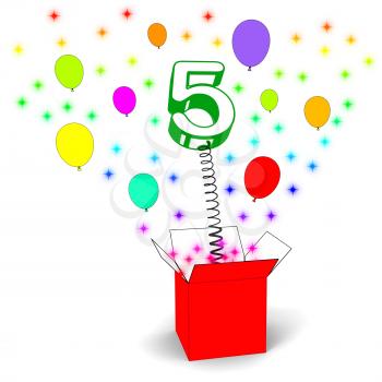 Number Five Surprise Box Meaning Surprise Party Or Festivity