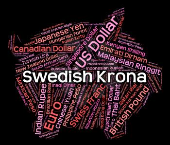 Swedish Krona Showing Foreign Currency And Sek
