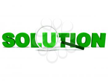Solution Word Showing Solve Resolve Succeed And Solved