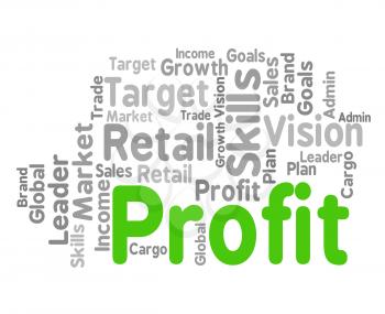 Profit Word Meaning Earnings Growth And Text