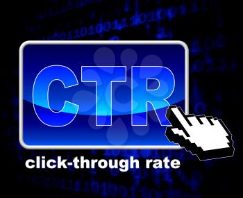 Click Through Rate Representing World Wide Web And Website
