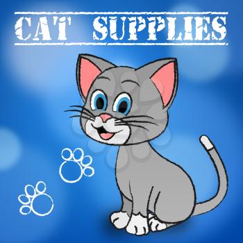Cat Supplies Representing Supply Kitty And Goods