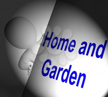 Home And Garden Sign Displaying Indoors And Outdoors Design