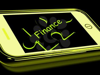 Finance Smartphone Meaning Credit And Loan Money