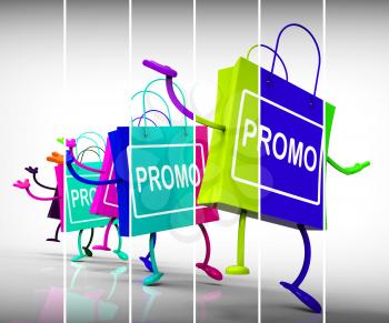 Promo Shopping Bags Representing Promotions, Specials, and Advertisements