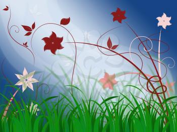 Elegant Floral Background Showing Natural Beauty Or Blooming Season
