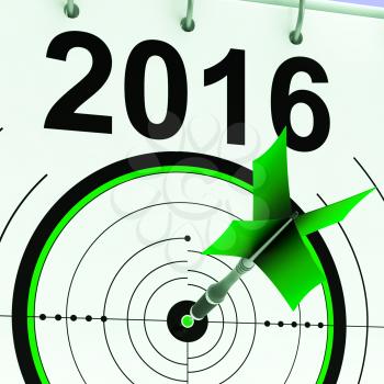 2016 Calendar Showing Planning Annual Projection And Future Budget