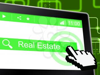Real Estate Representing World Wide Web And Property