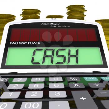Cash Calculator Meaning Finances Savings Or Loan