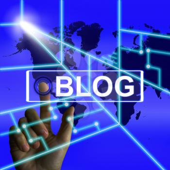 Blog Screen Showing International or Worldwide Blogging