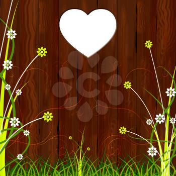 Floral Background Indicating Blank Space And Romance