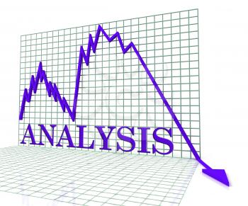 Analysis Graph Negative Meaning Analytics Downturn 3d Rendering