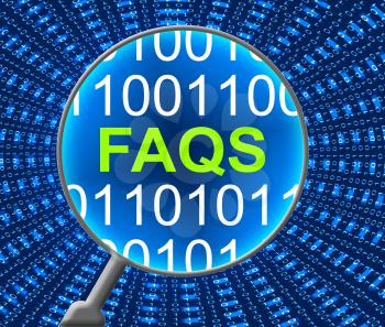 Faqs Online Indicating Frequently Asked Questions And Web Site