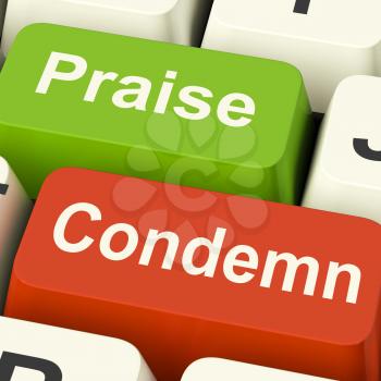 Condemn Praise Keys Meaning Appreciate or Blame