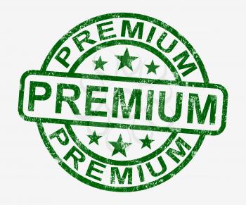 Premium Stamp Showing Excellent Superior Premium Product