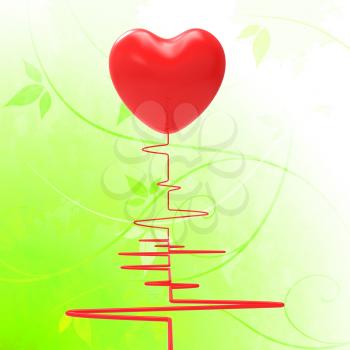 Heart On Electro Meaning Passionate Couple Or Loving Wedding
