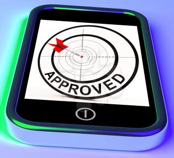 Approved Smartphone Showing Accepted Authorised Or Endorsed
