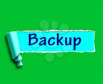 Backup Word Showing Data Copying Or Backing Up